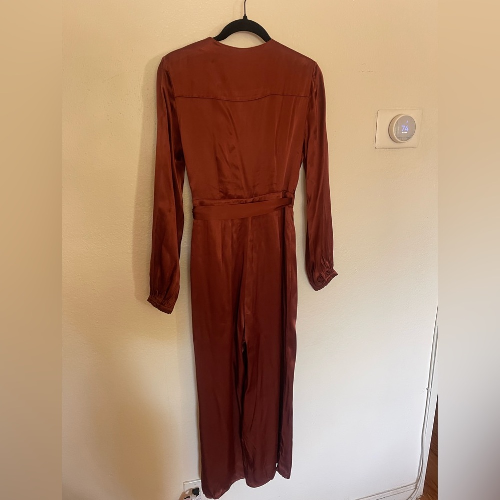 Beautiful rust colored silk pant jumpsuit - Picture 7 of 7